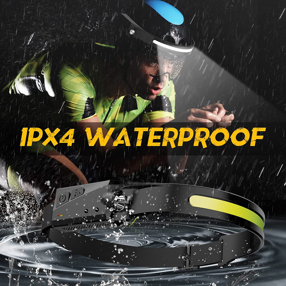 LED Headlamp, 2 Pack Rechargeable Flashlight for Adults, 230 Wide Beam Headlight