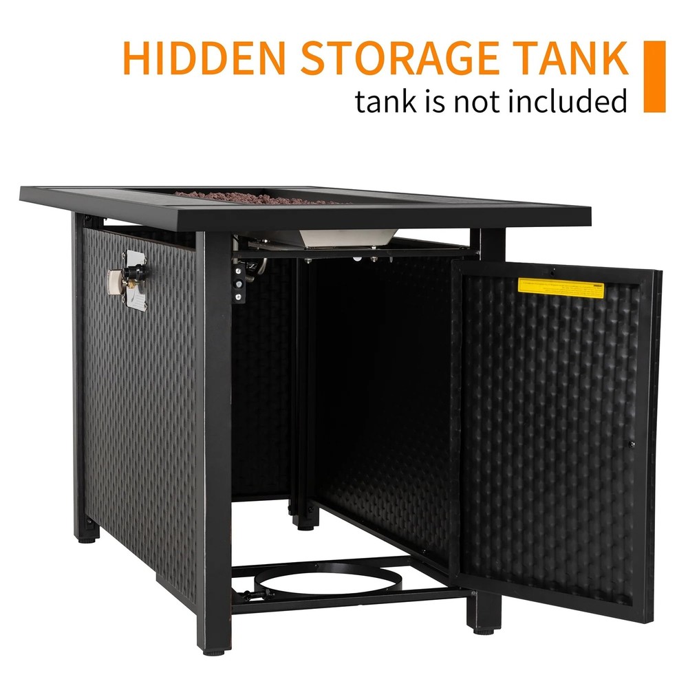 Outdoor Propane Fire Table, 45-Inch Gas Fire Pit Table