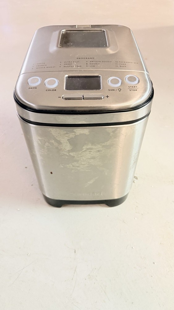 Cuisinart CBK-110 Stainless Steel Bread Machine LCD 12 Programs Automatic