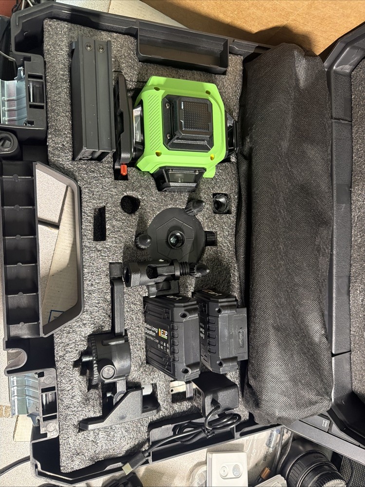 Laser Level with Tripod, 4x360° Self Leveling ±4° Laser Level, Remote Control