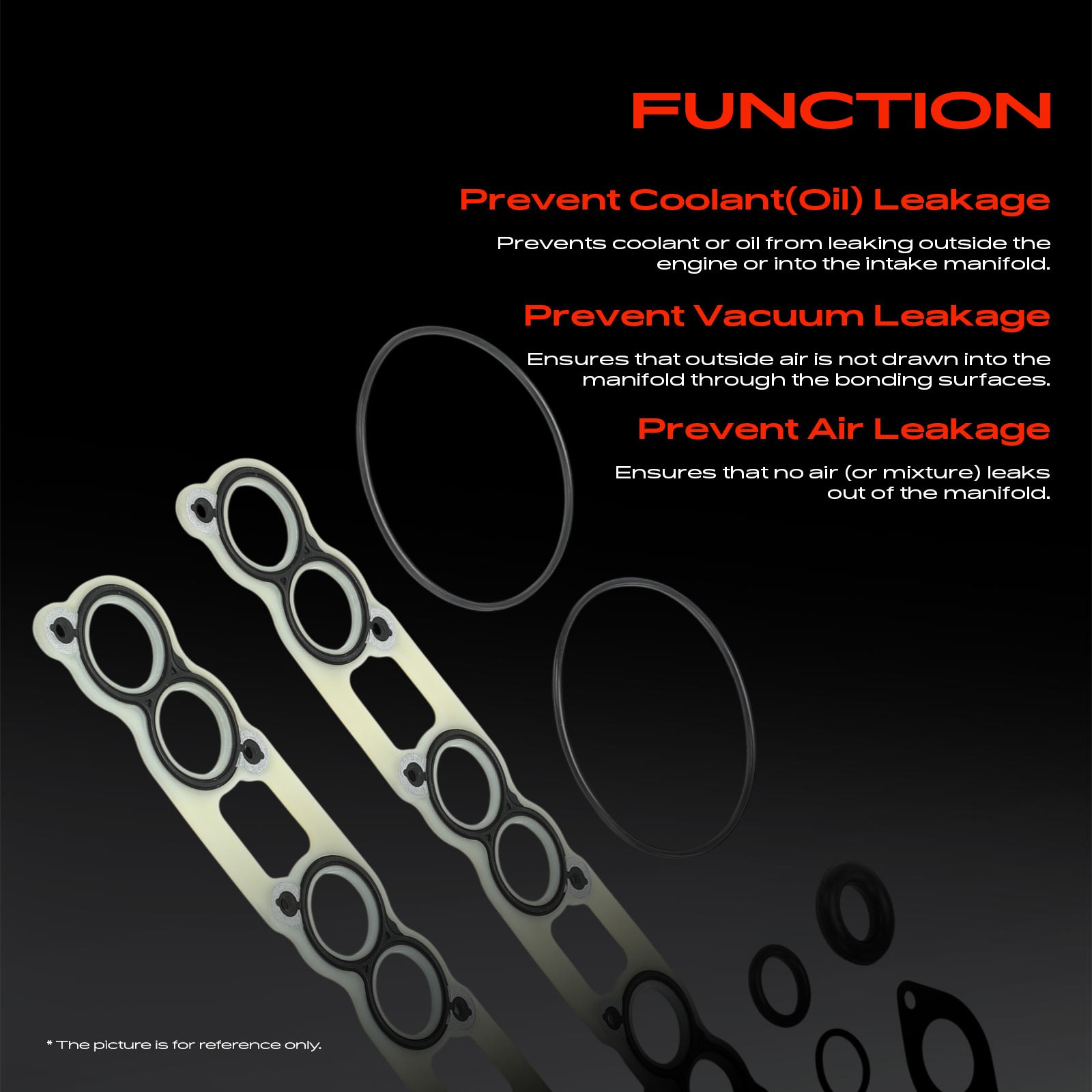 Engine Intake Manifold Gasket Set for Ford F-250 F-350 F-450 Super Duty V8 6.0L