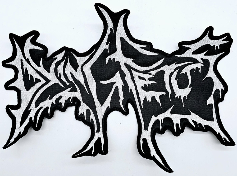 DYING FETUS WHITE SHAPED LOGO EMBROIDERED BACKPATCH