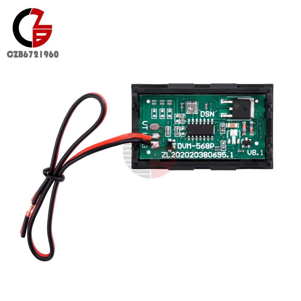 0.56 inch 2 Wire Digital Display DC Voltage Meter Voltmeter 3-Digit DC 5-120V