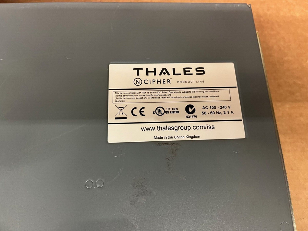Thales NCIPHER nShield Connect 1500 NH2040 Network Security Appliance