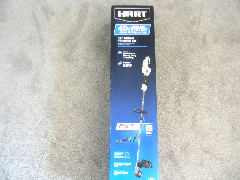 NEW HART 40v 40Volt Cordless Attachment Capable 15" String Trimmer - TOOL ONLY