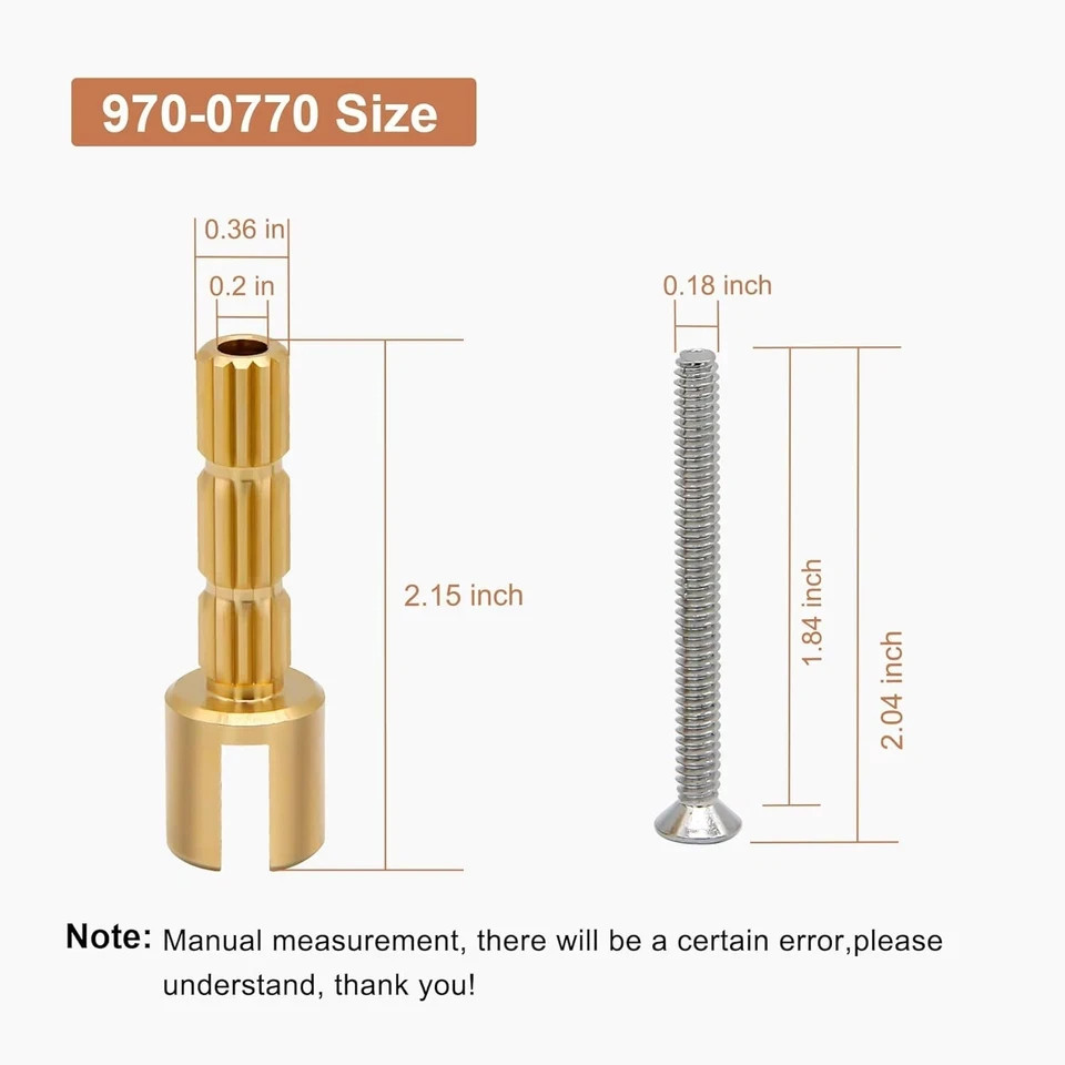 970-0770 Stem Adapter with Screw Replace for Plumbing White