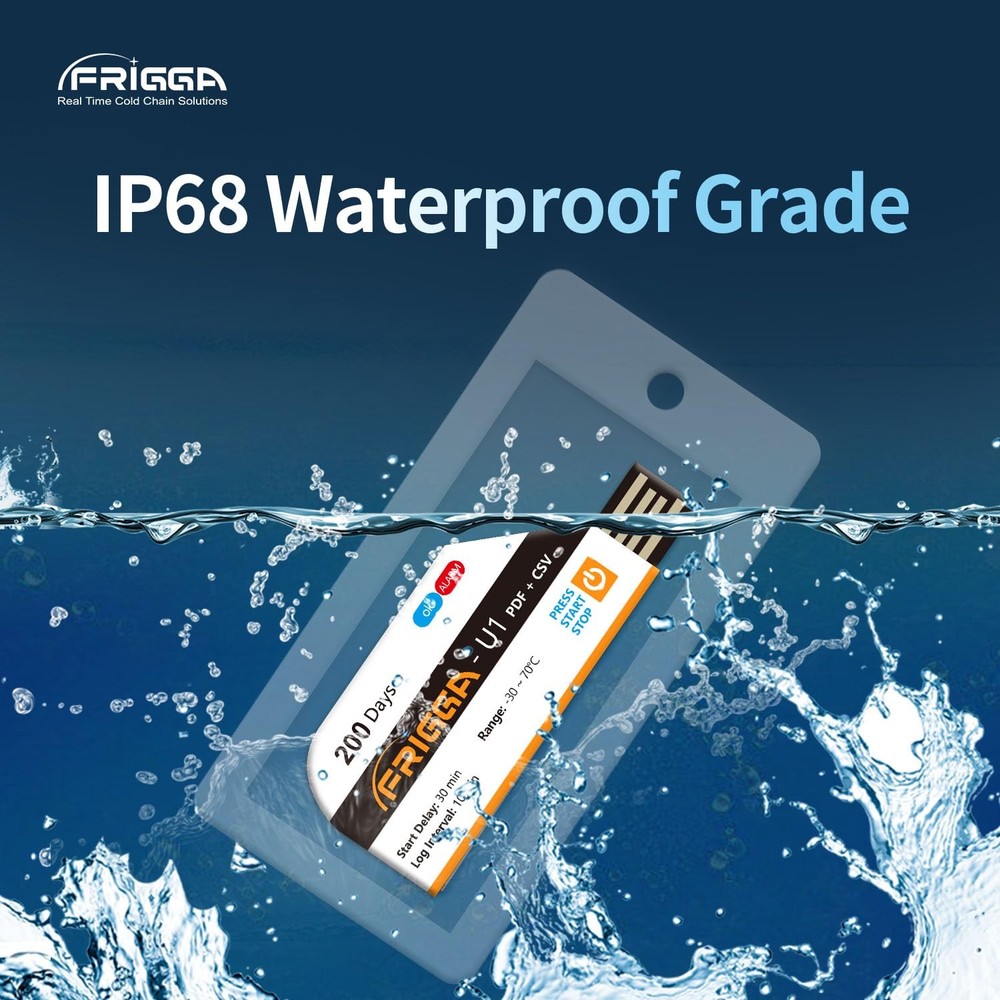 Frigga 5 Pack Temperature Data Logger Single Use Temperature Recorder 28800