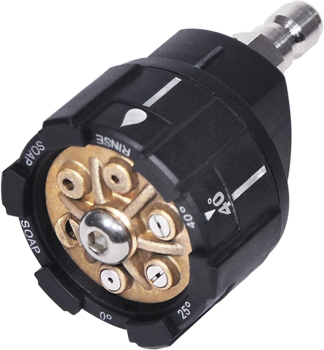 YAMATIC Pressure Washer Nozzle, 6-in-1 Quick Changeover, Max 4000PSI & 2.5GPM
