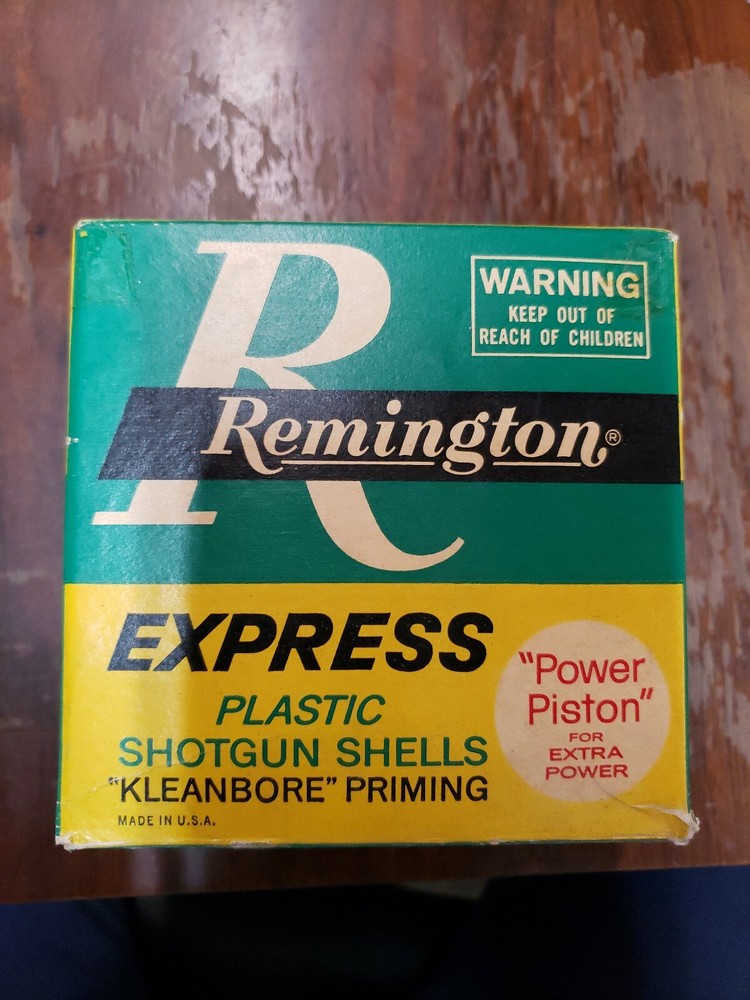 Vintage REMINGTON EXPRESS "KLEANBORE" EMPTY 12 GAUGE SHOTGUN SHELL BOX