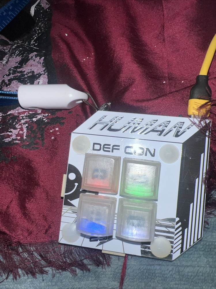 DEFCON BADGE Defcon 29 2021(working W/leds) *missing a easily replacable key or2