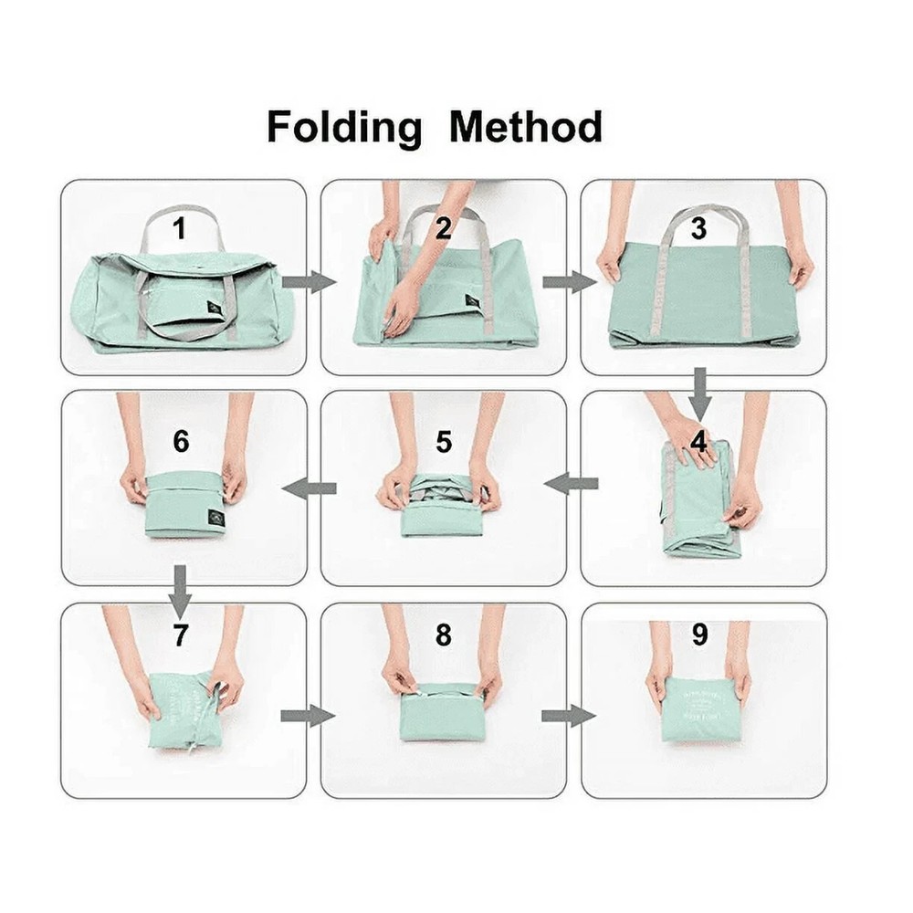 Wind Blows River Flows Teal Foldable Multi-use Travel Duffle Bag Carry On