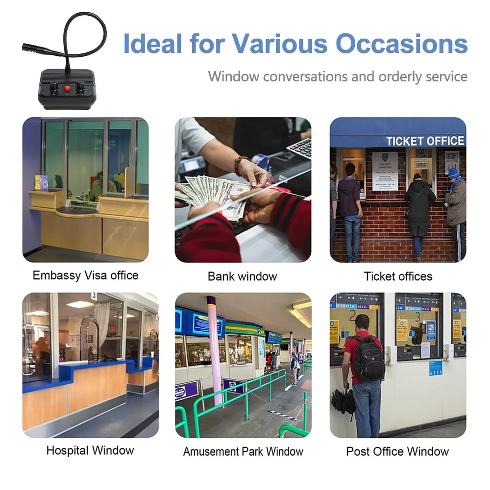 Window Speaker Intercom System Intercommunication Microphone Talk