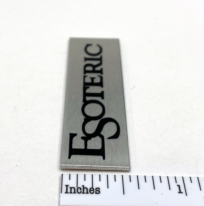 Esoteric Badge Logo Custom Made Aluminum Self Stick