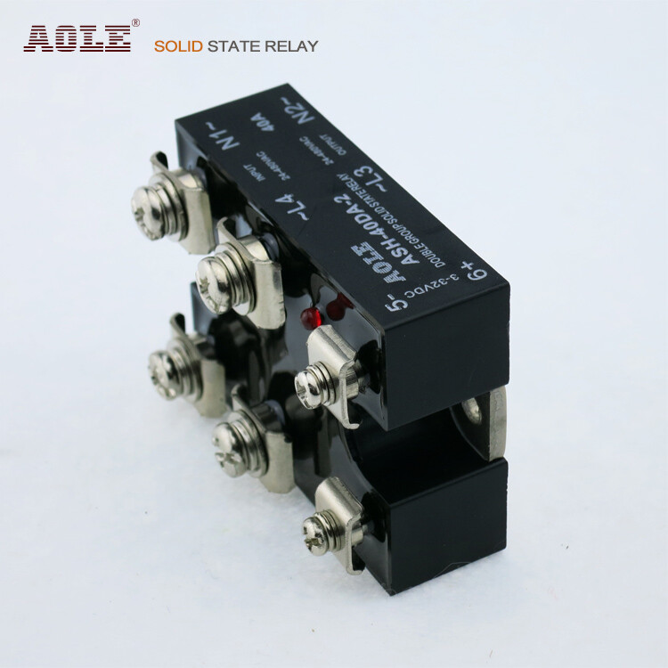 3-32VDC two-phase normally open horizontal solid state relay ASH-40DA-2 DC-AC