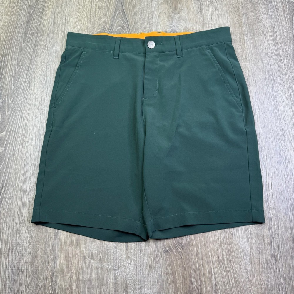 Macade Mens Forest Green Flat Front Slim Fit Performance Golf Shorts Size 30S