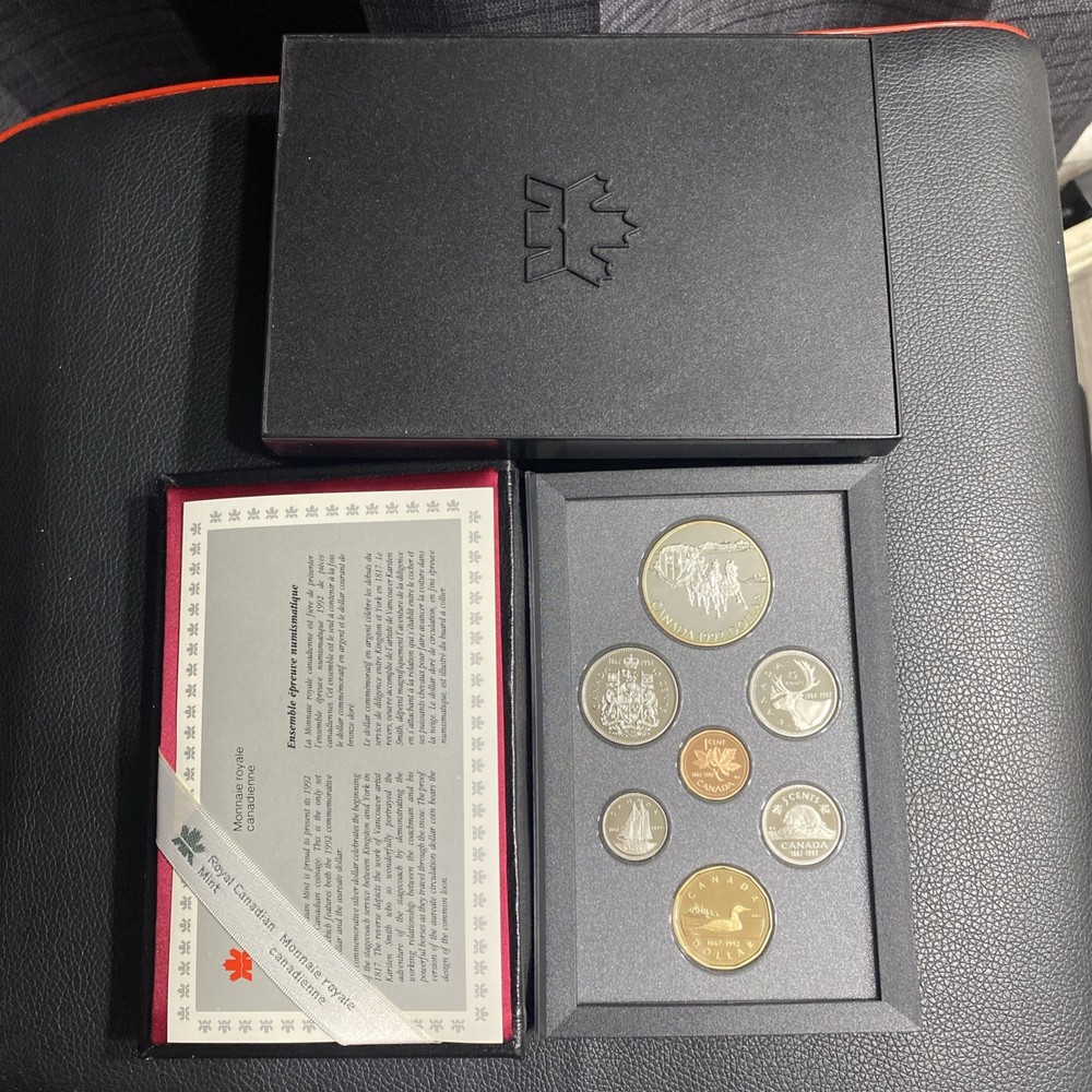 1992 Canada Proof Double Dollar Set (.925 Silver Dollar -Mint Set) Uncirculated