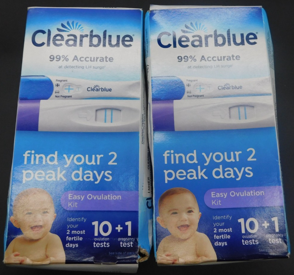 2PK Clearblue Easy Ovulation Kit 10+1 Test EXP:3/27+ NEW & SEALED