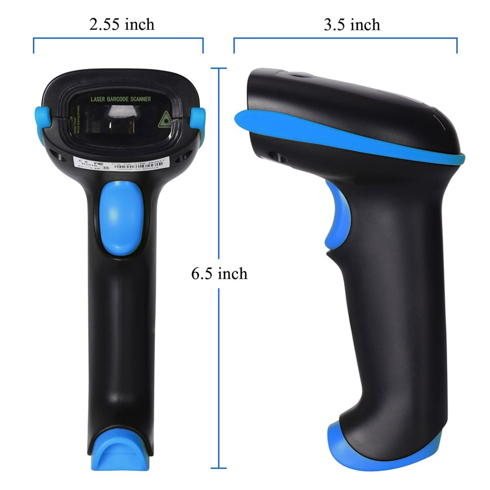 WoneNice 2.4G Wireless Barcode Scanner – 1D Handheld Cordless Barcode Read