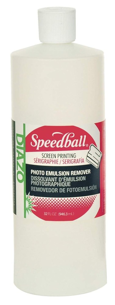Photo emulsion remover solution for screen printing cleanup
