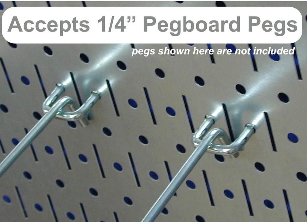 Wall Control Pegboard 16" x 32" Horizontal Galvanized Metal Pegboard Tool Panel