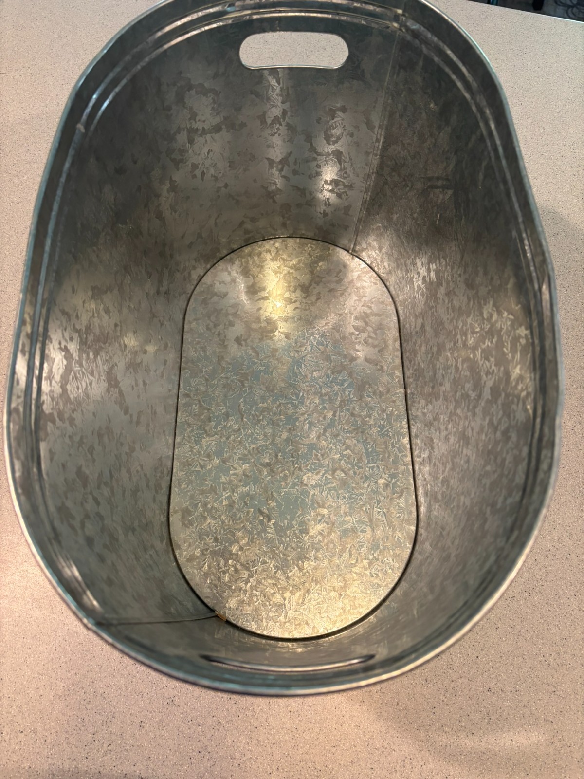 RARE COCA-COLA TIN ICE BUCKET LARGE Silver, 16x10x9.5 in EUC