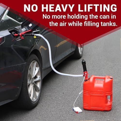 Fuel Transfer Pump Battery Powered Portable - Red