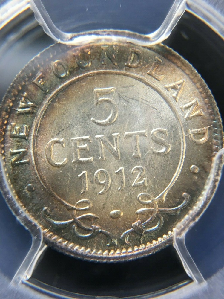 1912 PCGS Graded Newfoundland ¢5 Five Cent, **MS-66** #4107