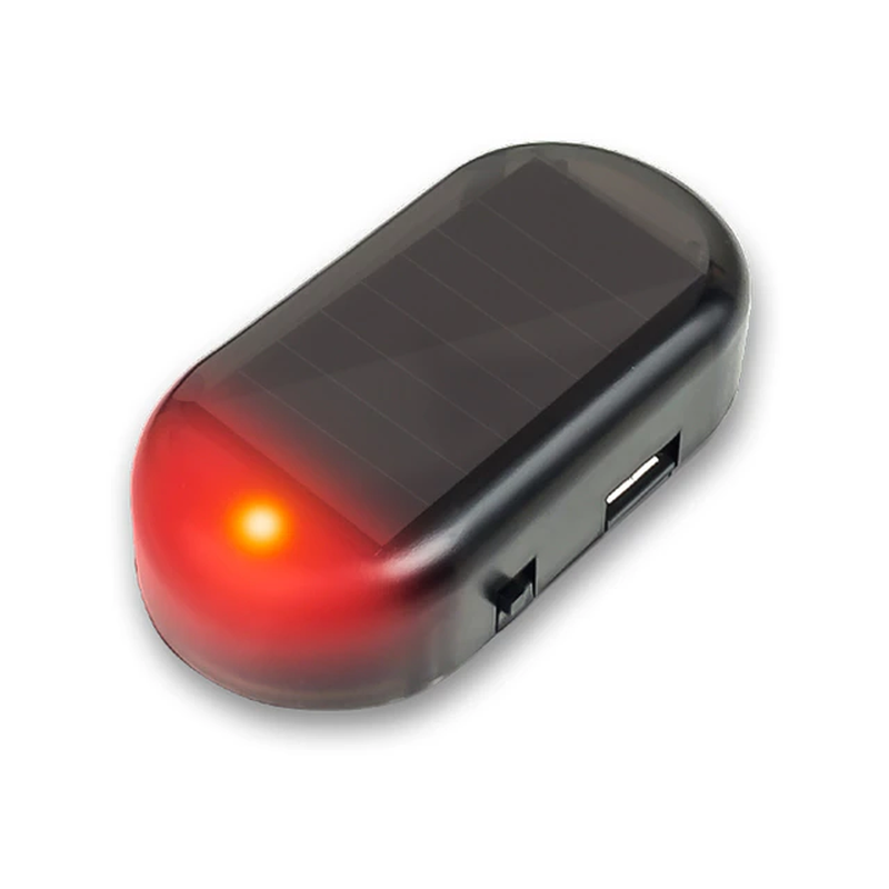 Solar-Powered LED Warning Light for Anti-Theft Security System