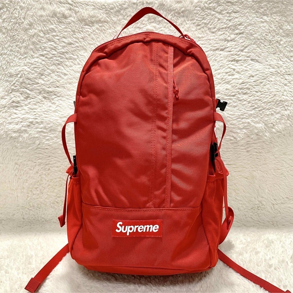 Supreme Box Logo Backpack Rucksack Red Used From Japan