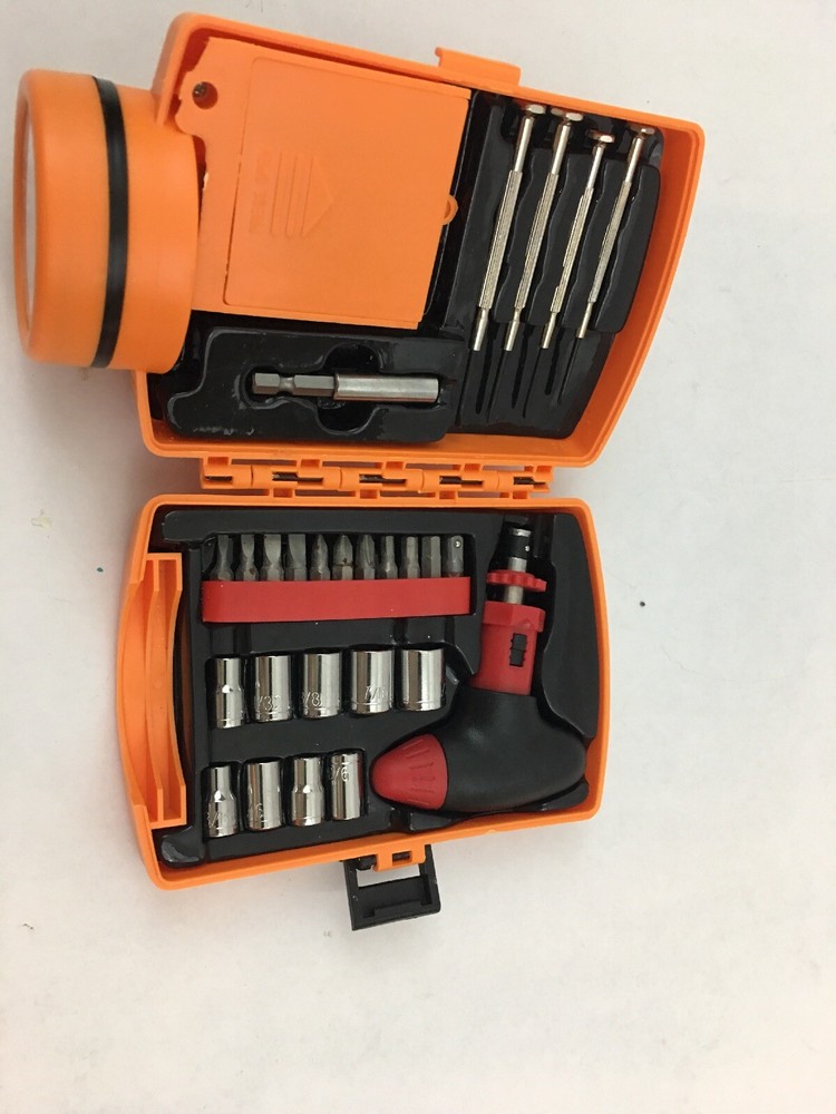 25 PIECE TOOL KIT WITH FLASHLIGHT ,Emergency Kit, Home, Auto
