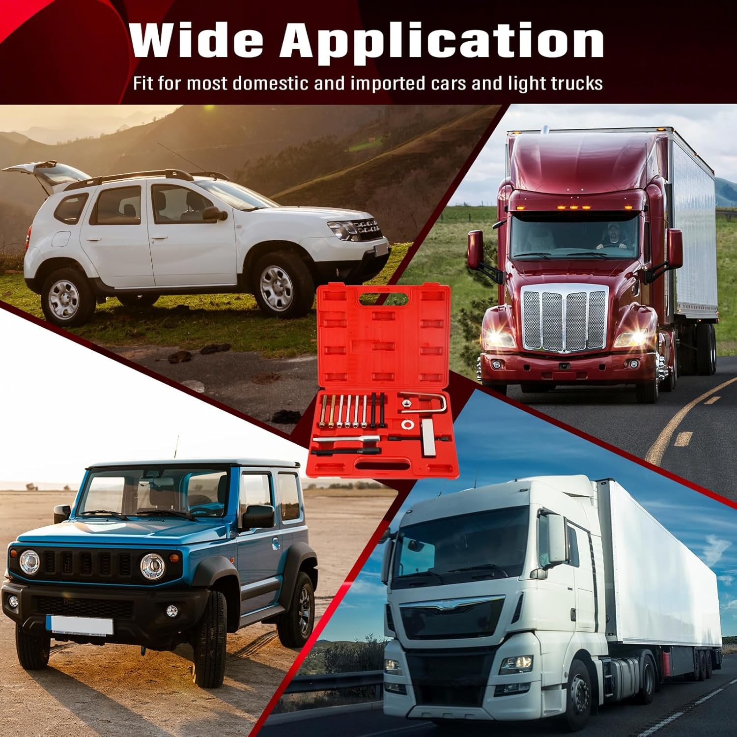 15Pcs Steering Wheel Puller Lock Plate Compressor Tool Set Installer Remover Kit