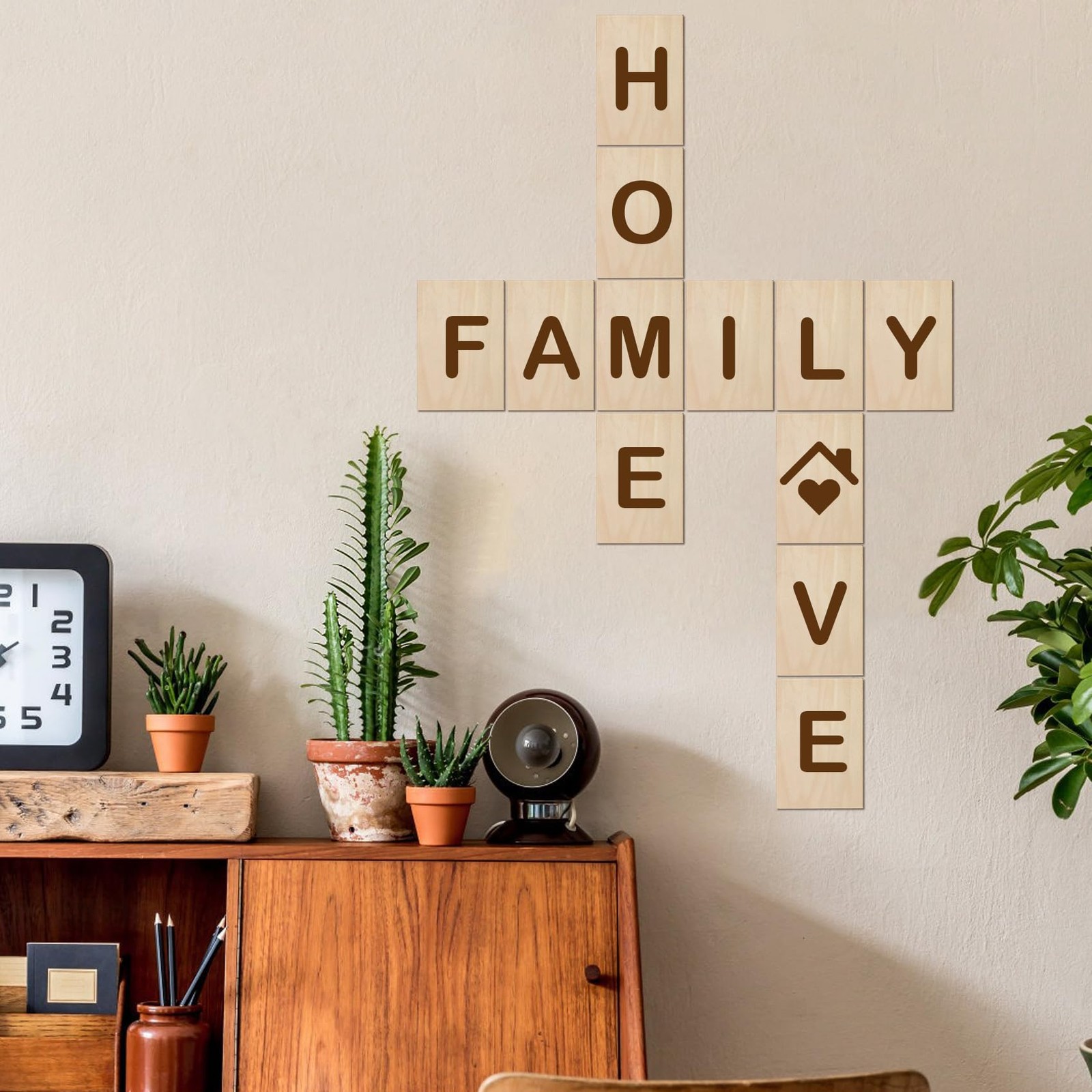 Blisstime 15PCS 4x6 Inch Wood Squares Unfinished 15Pcs, wooden