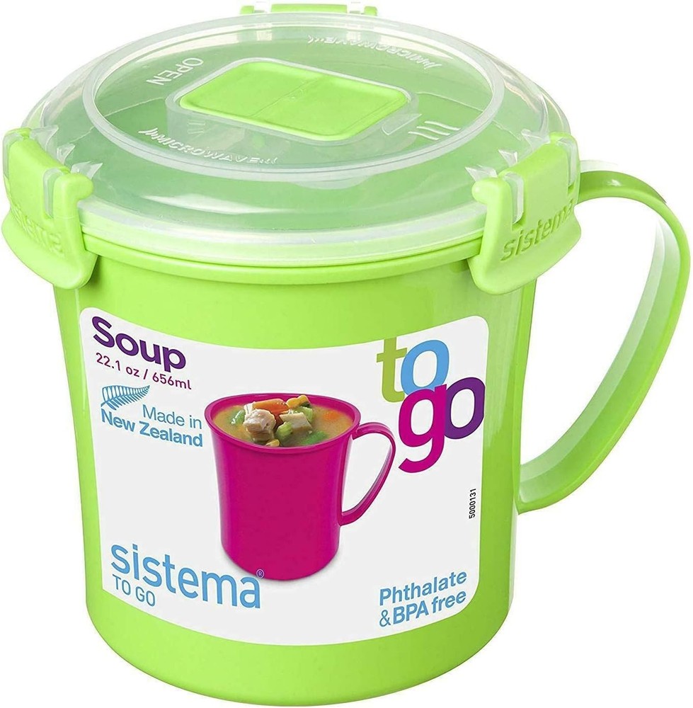 Sistema Microwave Medium Soup Mug | (Pack of 1), Assorted