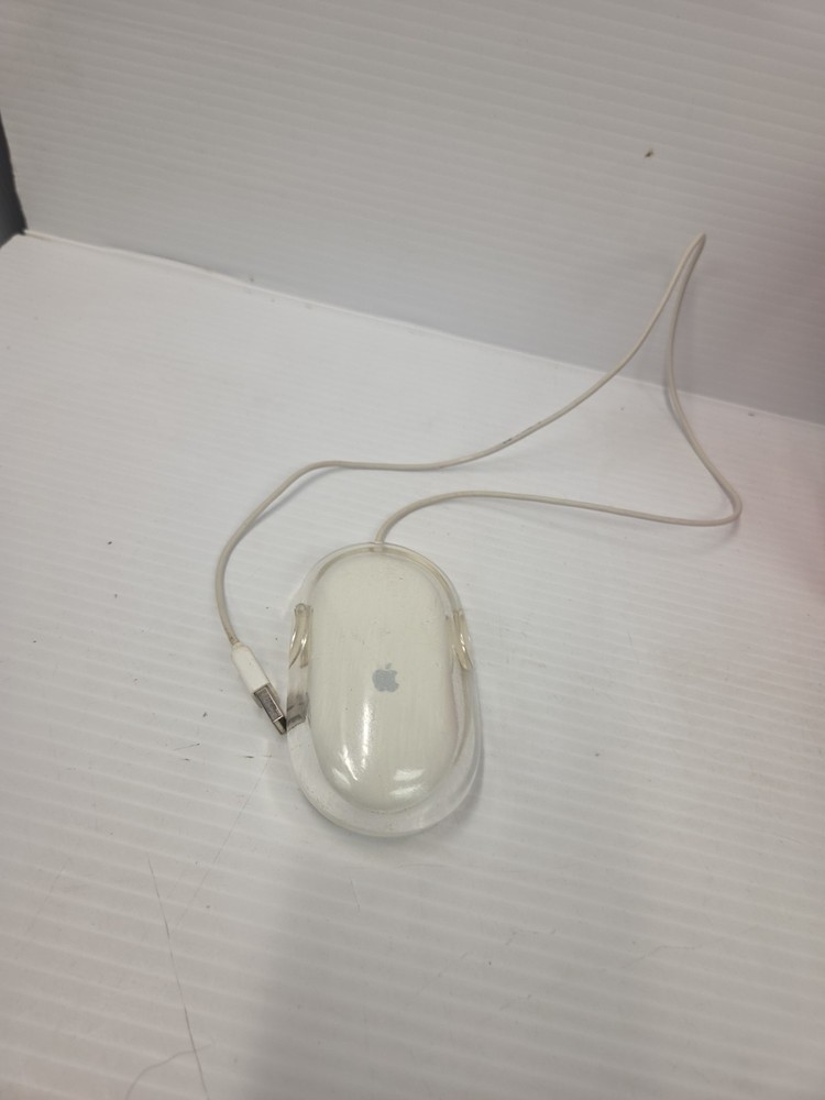 Apple Mac Pro Mouse Genuine Wired Optical M5769 Clear White