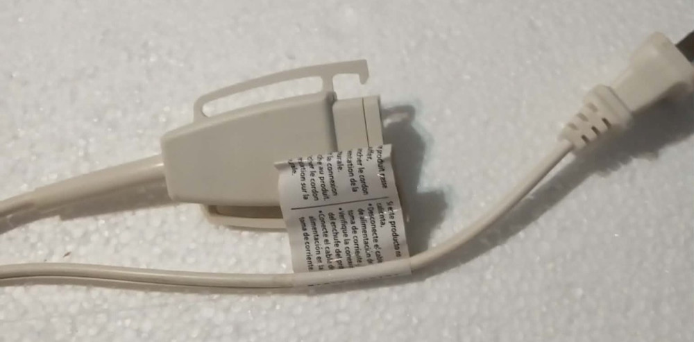 Sunbeam Heating Pad Power Cord Controller 3 Heat Auto-Off Replacement.