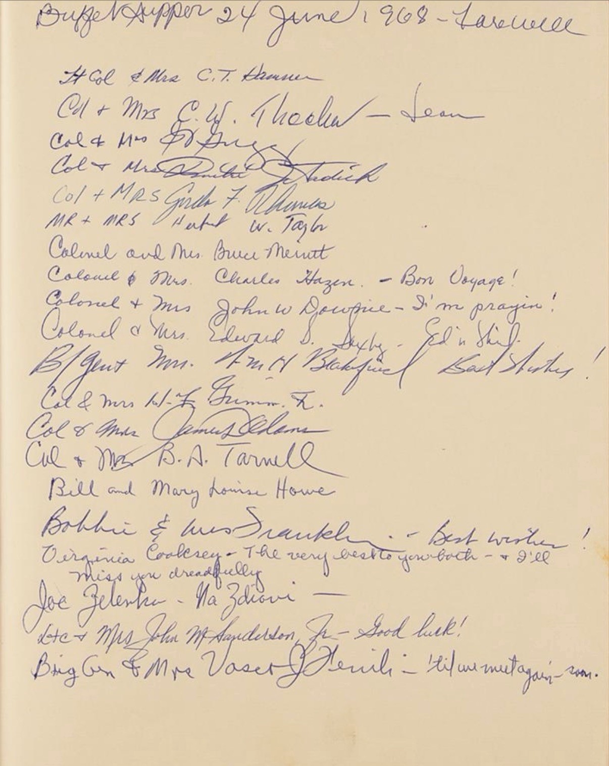 William P. Yarborough Multi-Signed Guest Book of (150+) Vietnam-Era Dignitaries