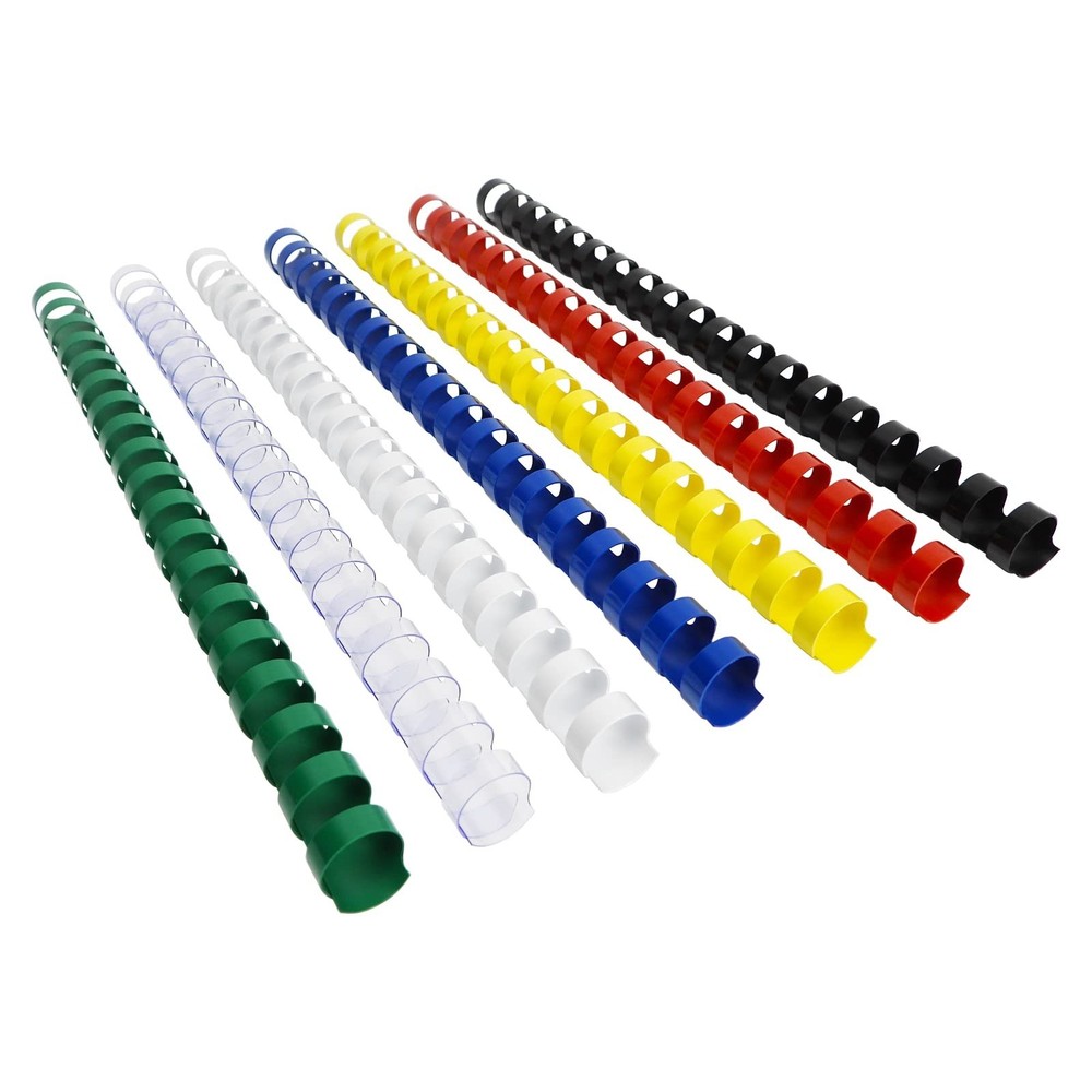 Rayson CR1912M-100 Plastic Binding Combs 1/2in. 19-Ring, 90-Sheet Capacity, C...