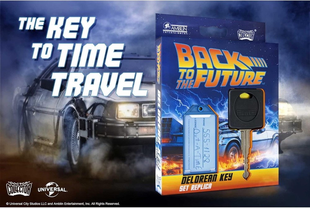 Collectable Back to the Future Delorean Key Set Replica, Multicoloured Medium