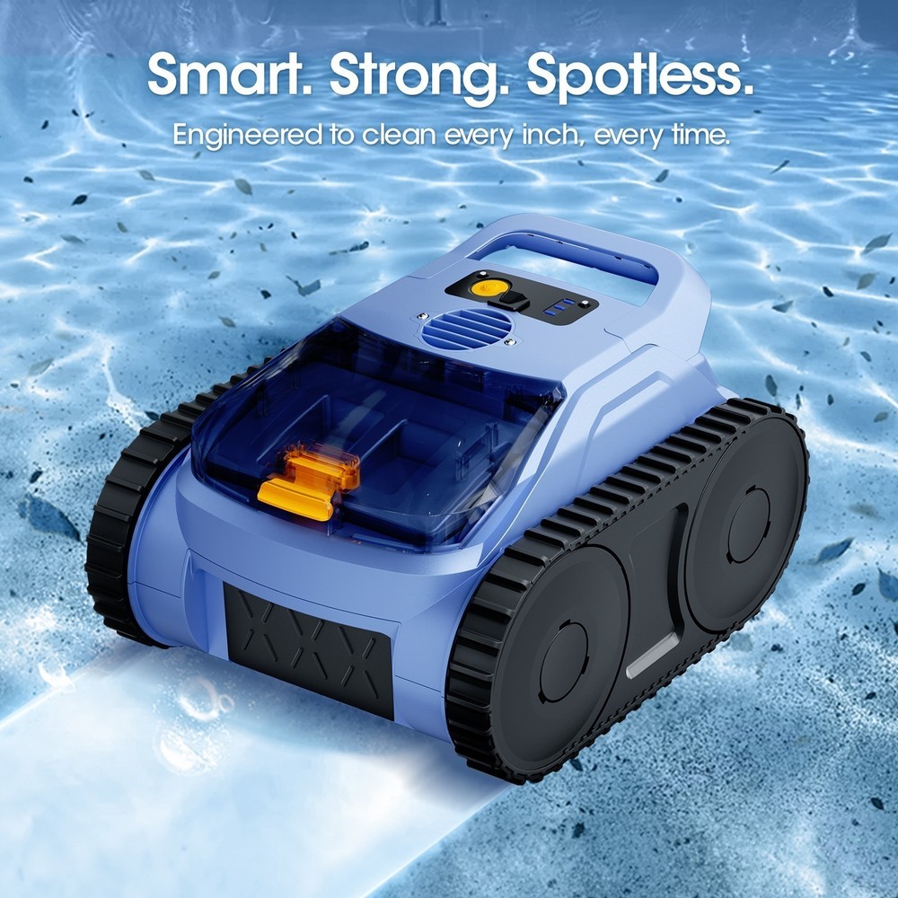 2026 Seauto Automatic Robotic Pool Vacuum Cleaner, Wall Climbing Scrubber Brush