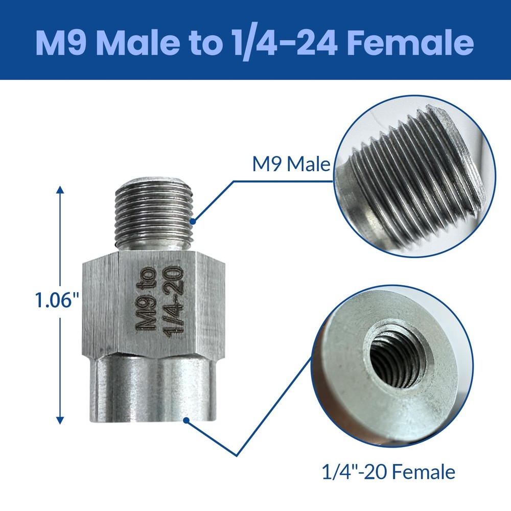 Noyfemr 2pcs M9 Thread Adapter, Capable of Converting Threads to