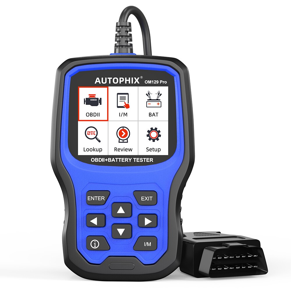 Autophix OM129 PRO OBD2 Scanner Code Reader 6V 12V Automotive Battery Load Test