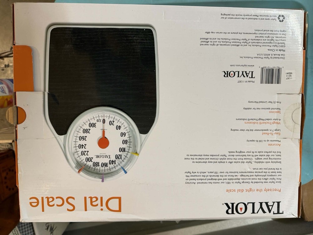 Taylor Dial Mechanical Bathroom Scale Black Model 1301