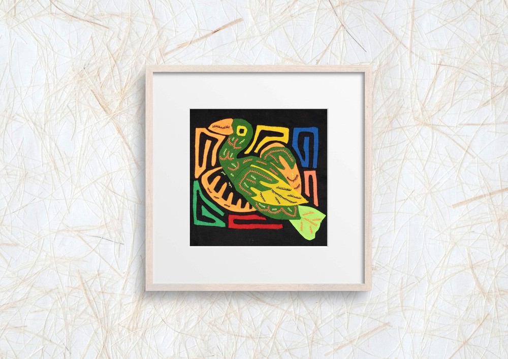 Multicolor Green And Orange Bird Molita