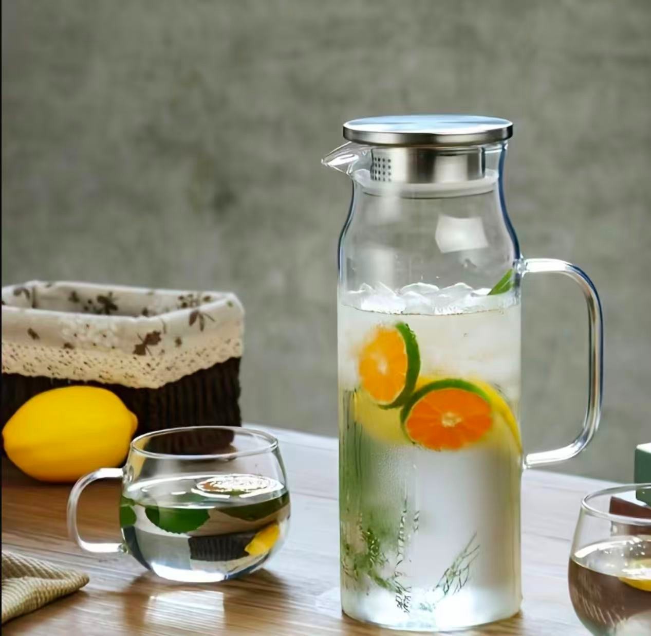 50 OZ Large Capacity Borosilicate Glass Teapot