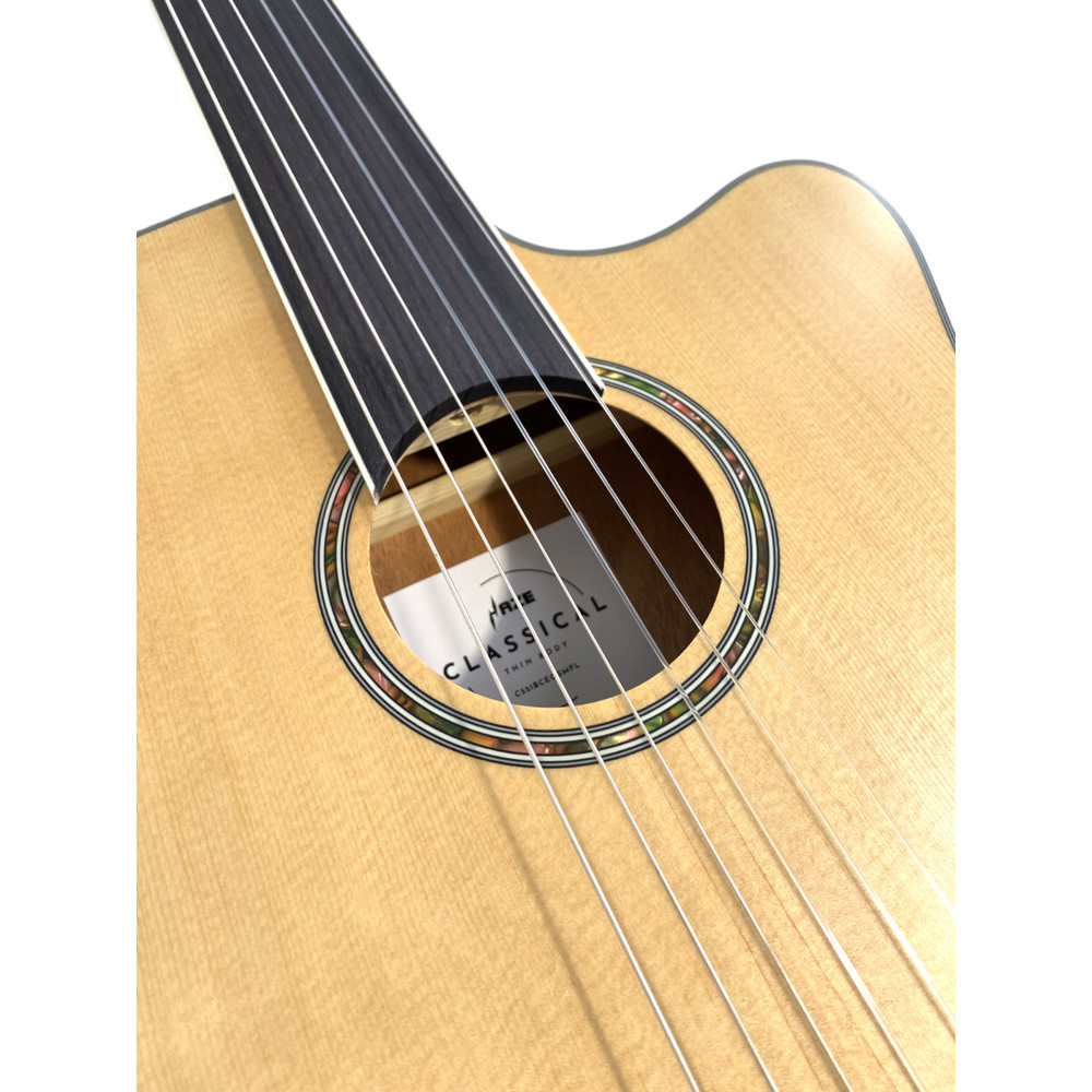 Haze Solid Top Fretless Arched Back Classical Guitar - Matte C551BCEQSMFL