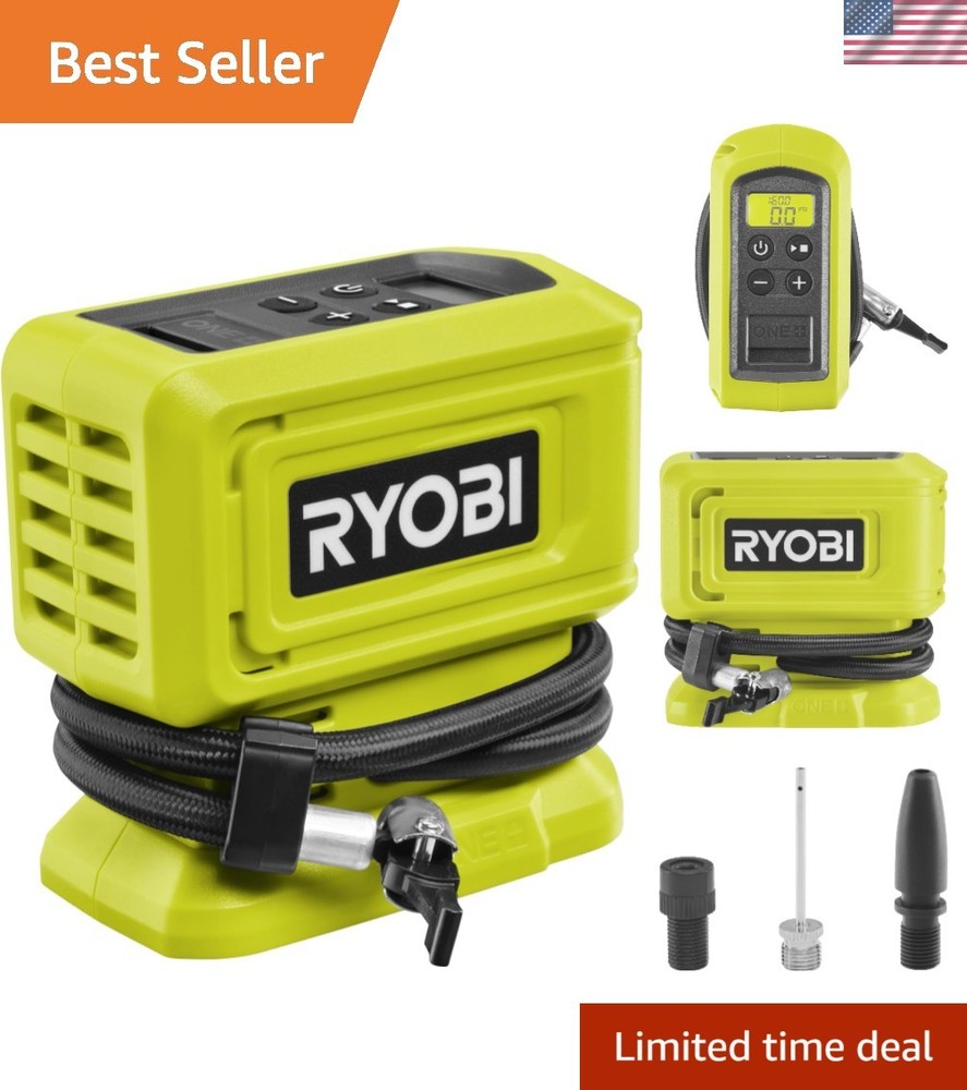 18 V One+ 11 Bar Wireless Compressor - Tyre and Ball Inflation - Comes with 3...