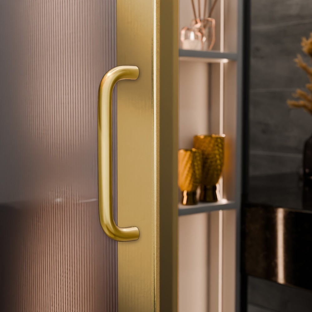 Brixwell Solid Pull Handle Brass 11" Length 10" CTC Polished Brass Finish