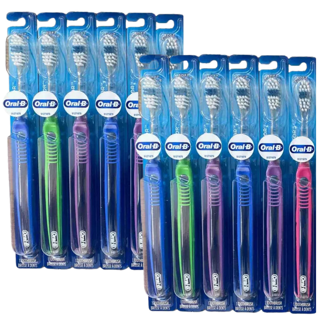 12-PACK Oral B Indicator Bristles Toothbrush Adult, 35 Compact Soft (30 Tufts)