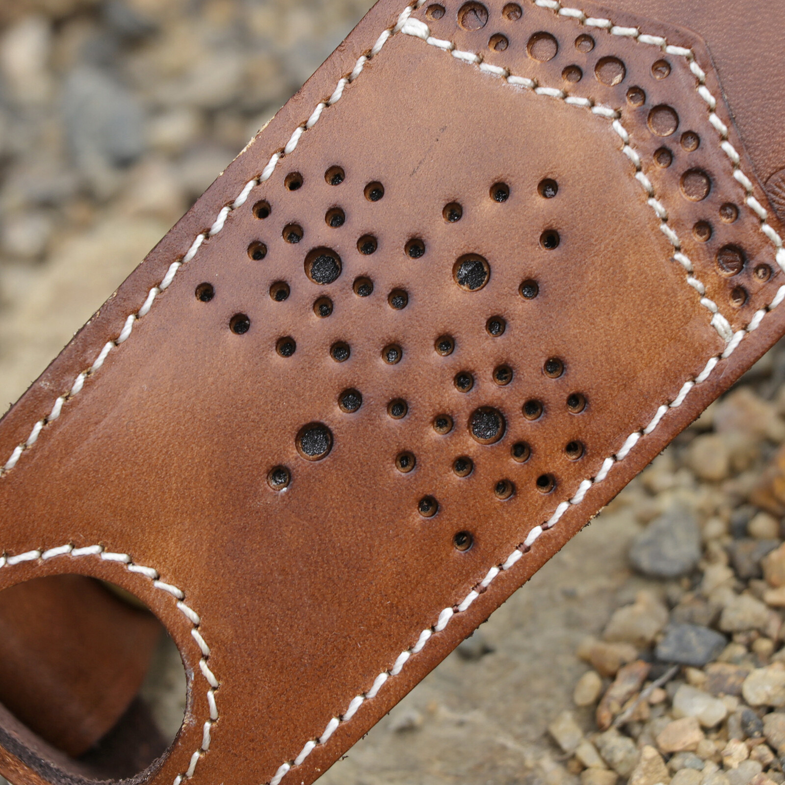 TOURBON 2 Points Genuine Leather Gun Sling Rifle Ammo Carry Strap Rest Hole