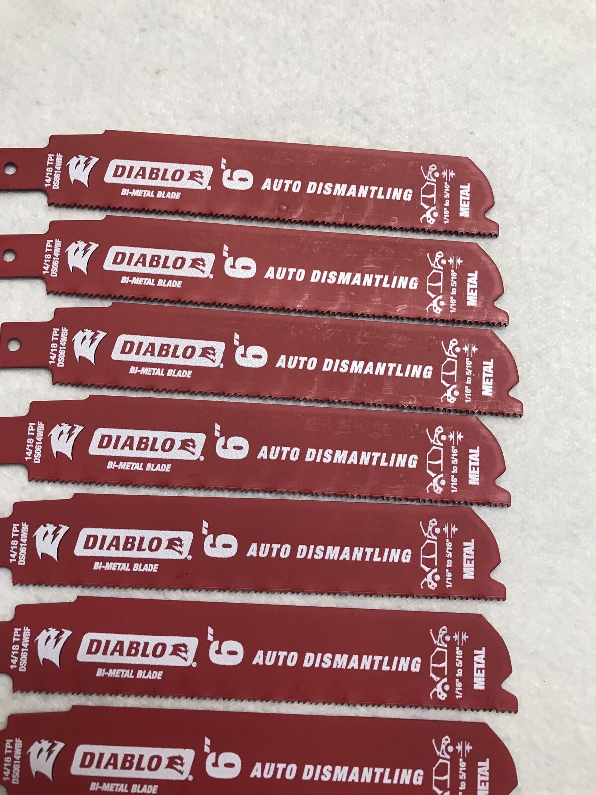 50 Reciprocating Saw Blades Diablo 6" 14/18 TPI Auto Dismantling 5 Ten Packs